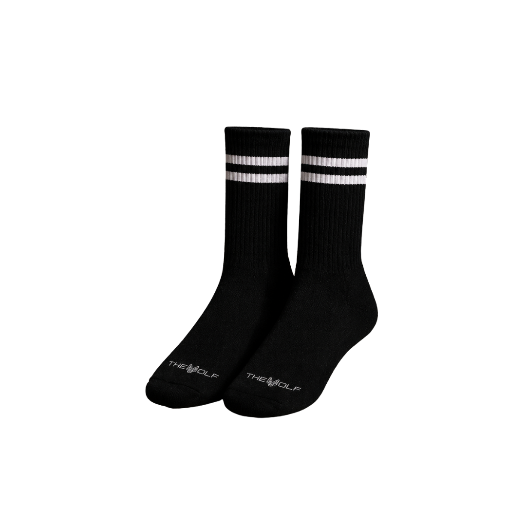 Calcetín Classic Rayas — Negro