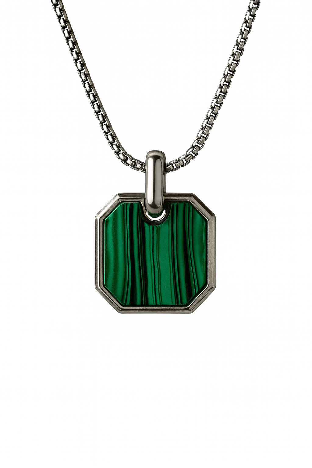 Cadena Geo Ojo de Tigre Verde