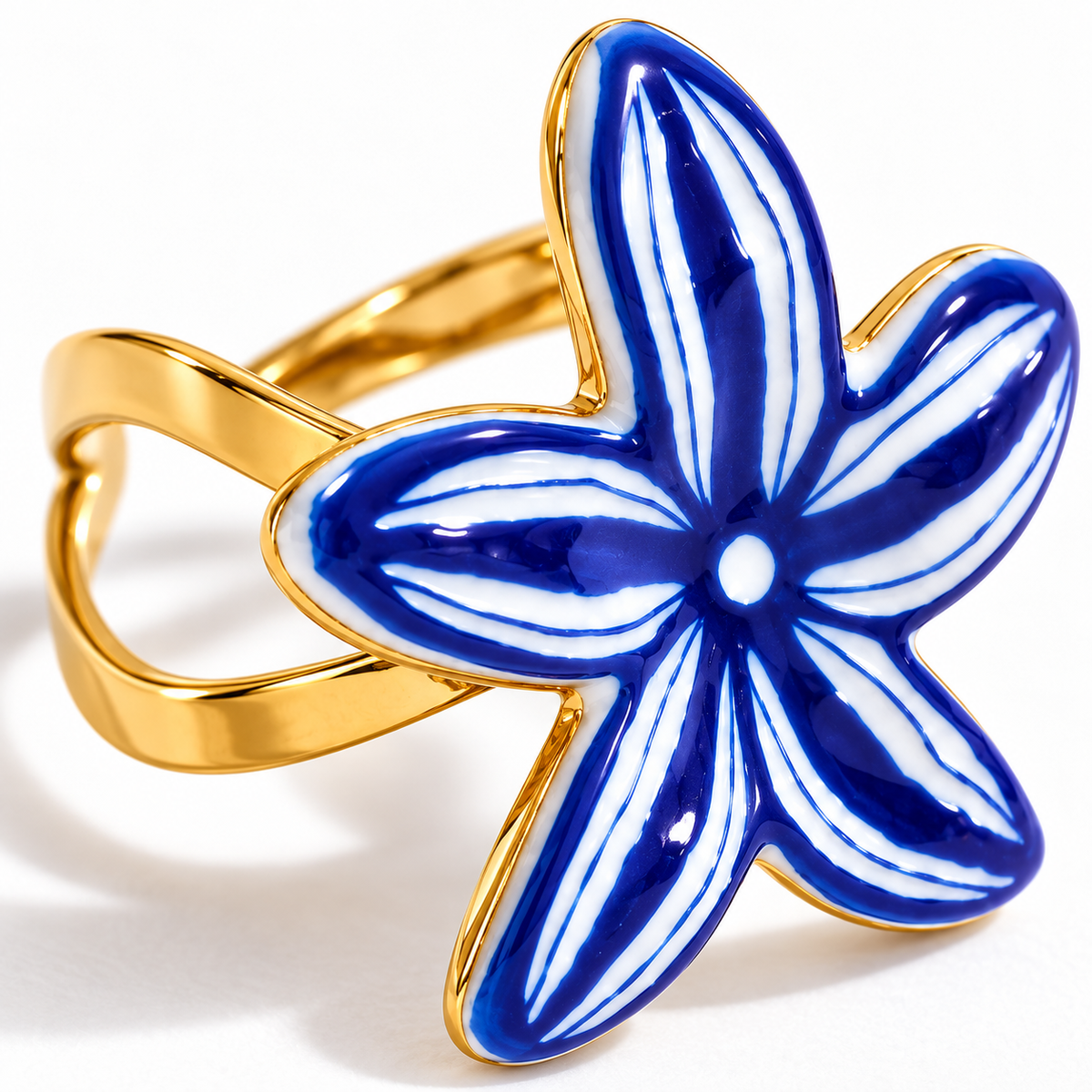 Anillo Flora Cobalt