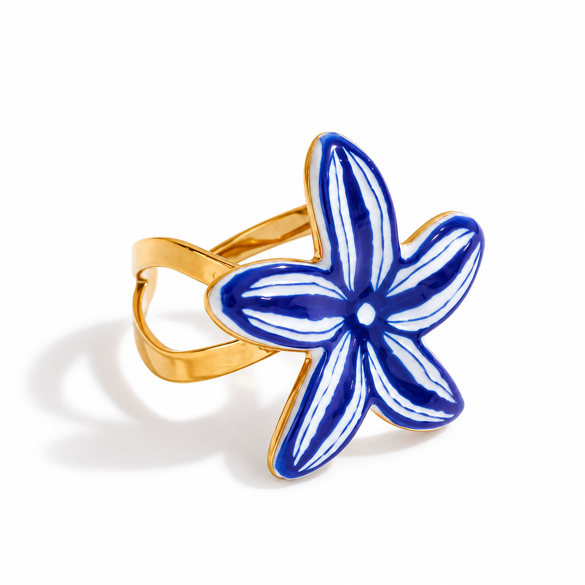 Anillo Flora Cobalt